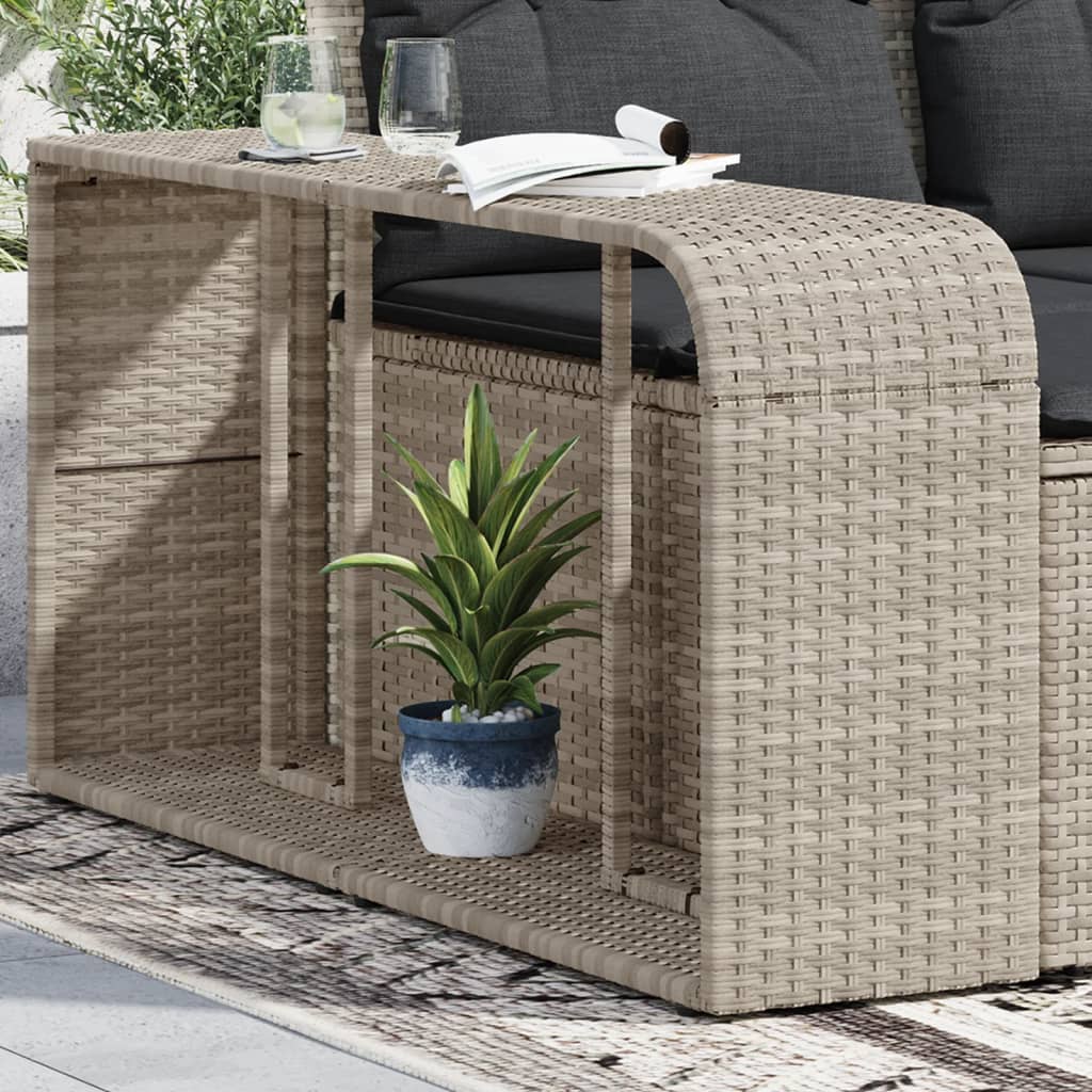 Poly Rattan Outdoor Regale, 2er-Set Hellgrau
