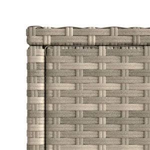 Garten Beistelltisch Poly Rattan mit Glasplatte