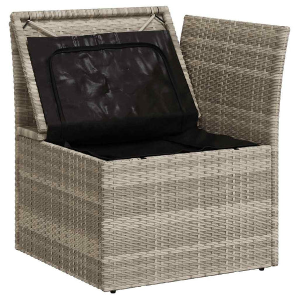 Garten Ecksofa mit Kissen Hellgrau