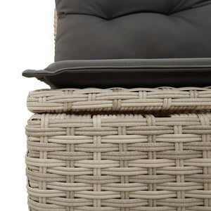 Garten Ecksofa mit Kissen Hellgrau