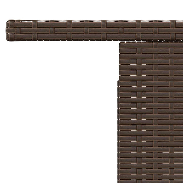 Gartentisch Braun Poly Rattan Glasplatte 100x55 cm