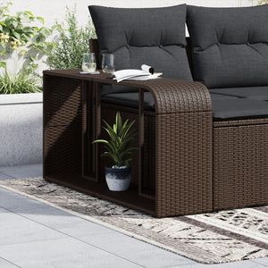 2er Set Outdoor Regale Braun Poly Rattan