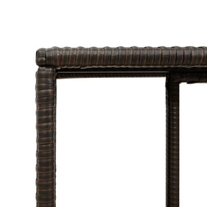 2er Set Outdoor Regale Braun Poly Rattan