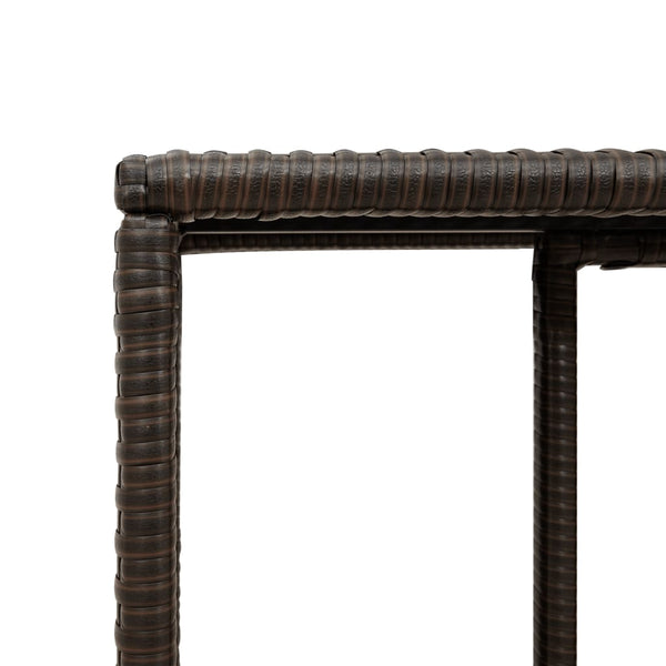 2er Set Outdoor Regale Braun Poly Rattan