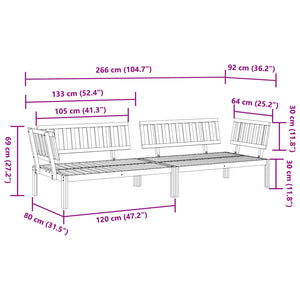 Garten Ecksofa Paletten Akazie 2er Set