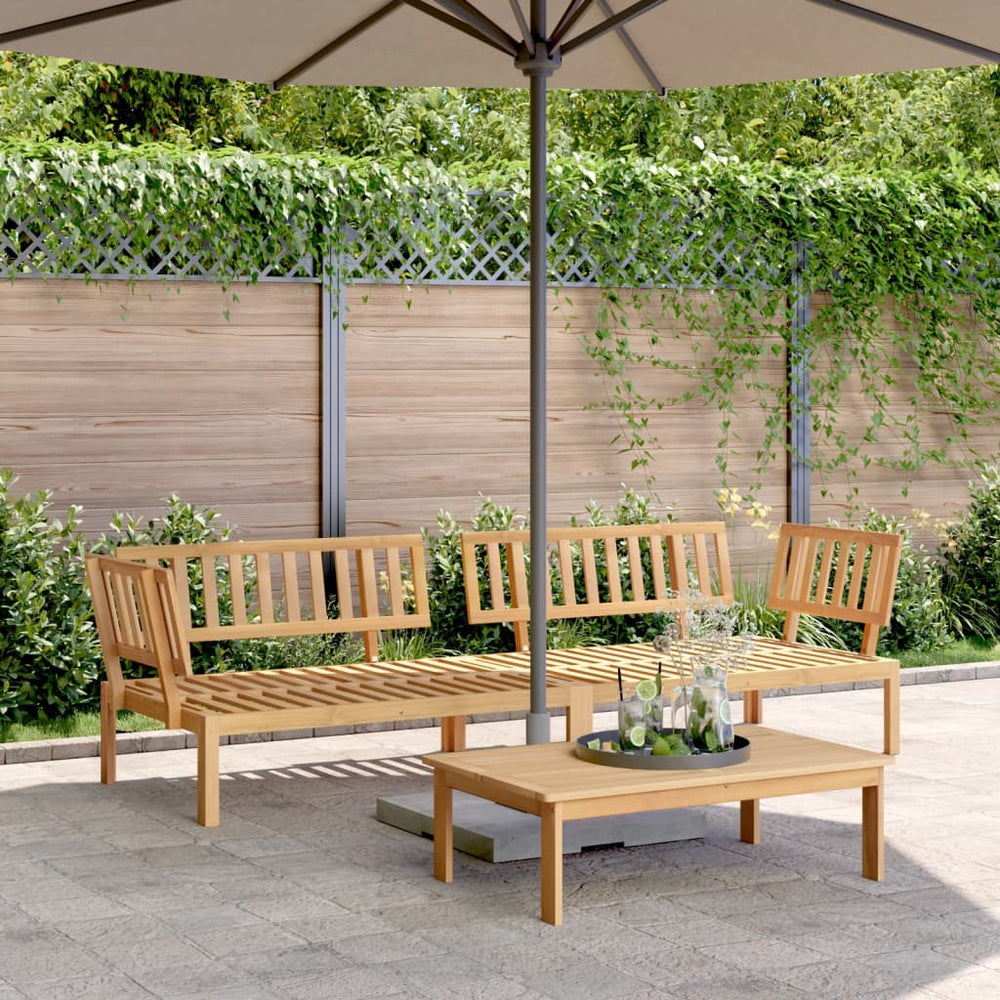 Garten Ecksofa Paletten Akazie 2er Set