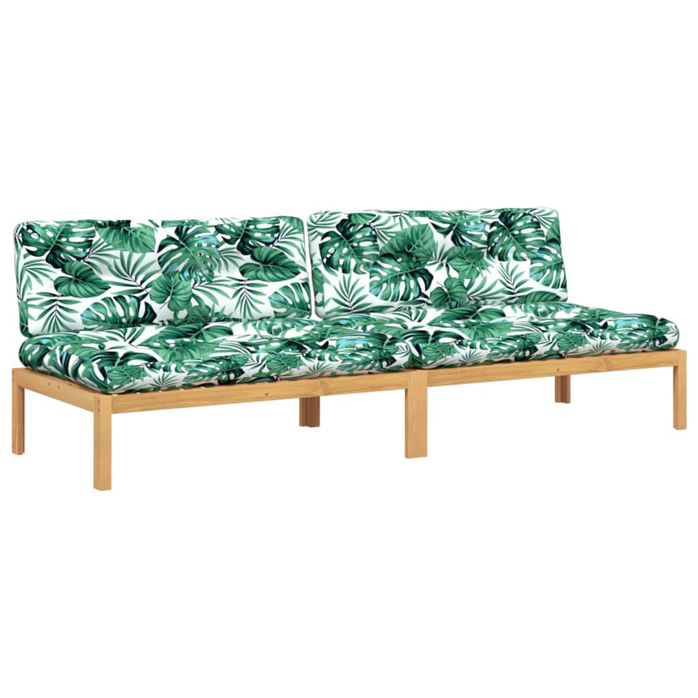 Garten Mittelsofas aus Paletten mit Kissen