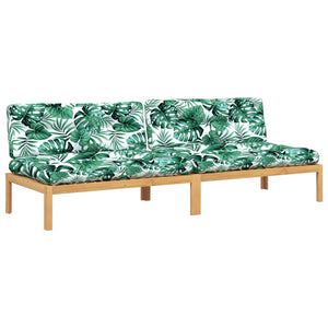 Garten Mittelsofas aus Paletten mit Kissen