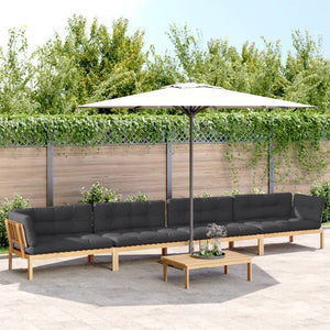 5-tlg Paletten Gartensofa mit Kissen Akazienholz