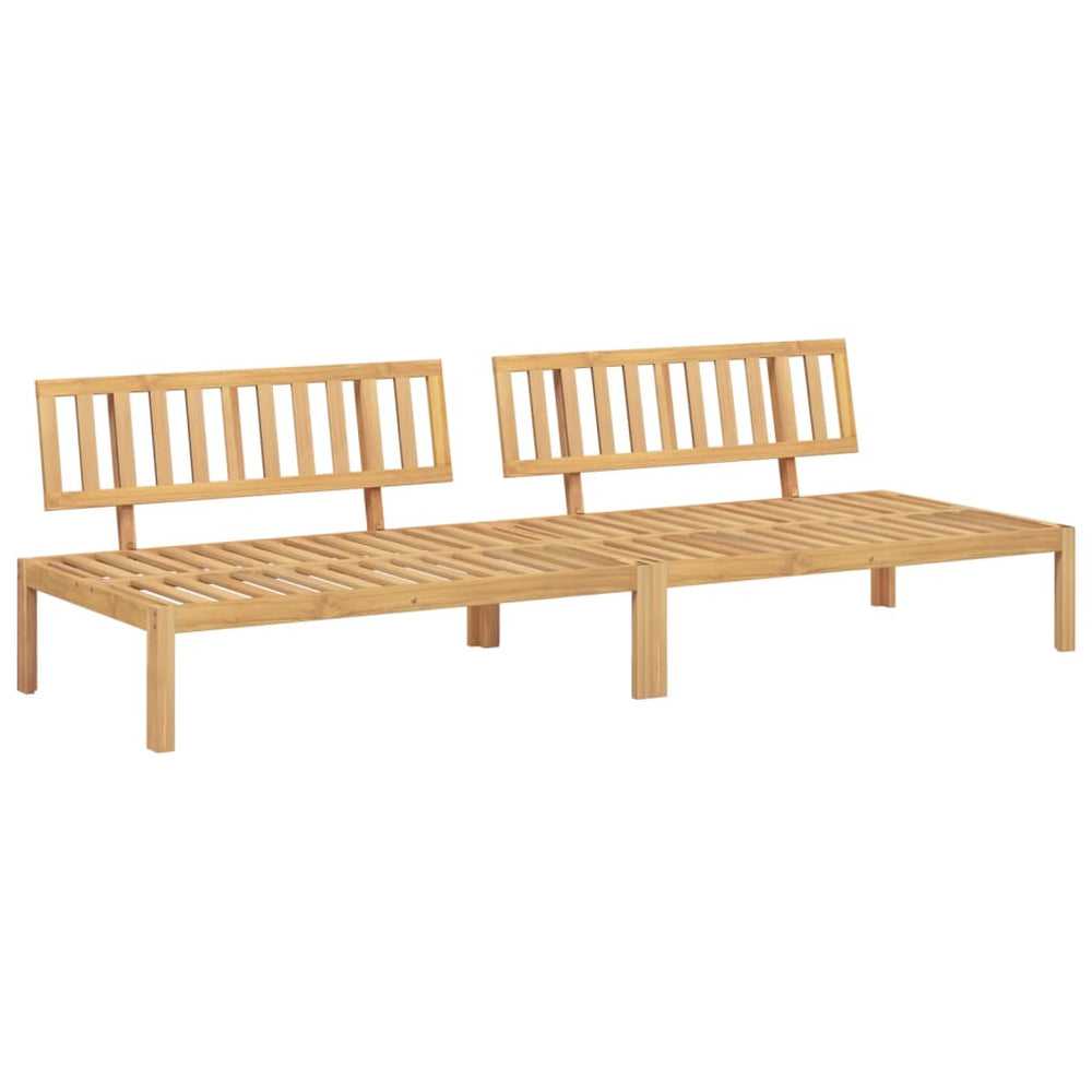 Garten Mittelsofas aus Paletten Akazie 2er Set