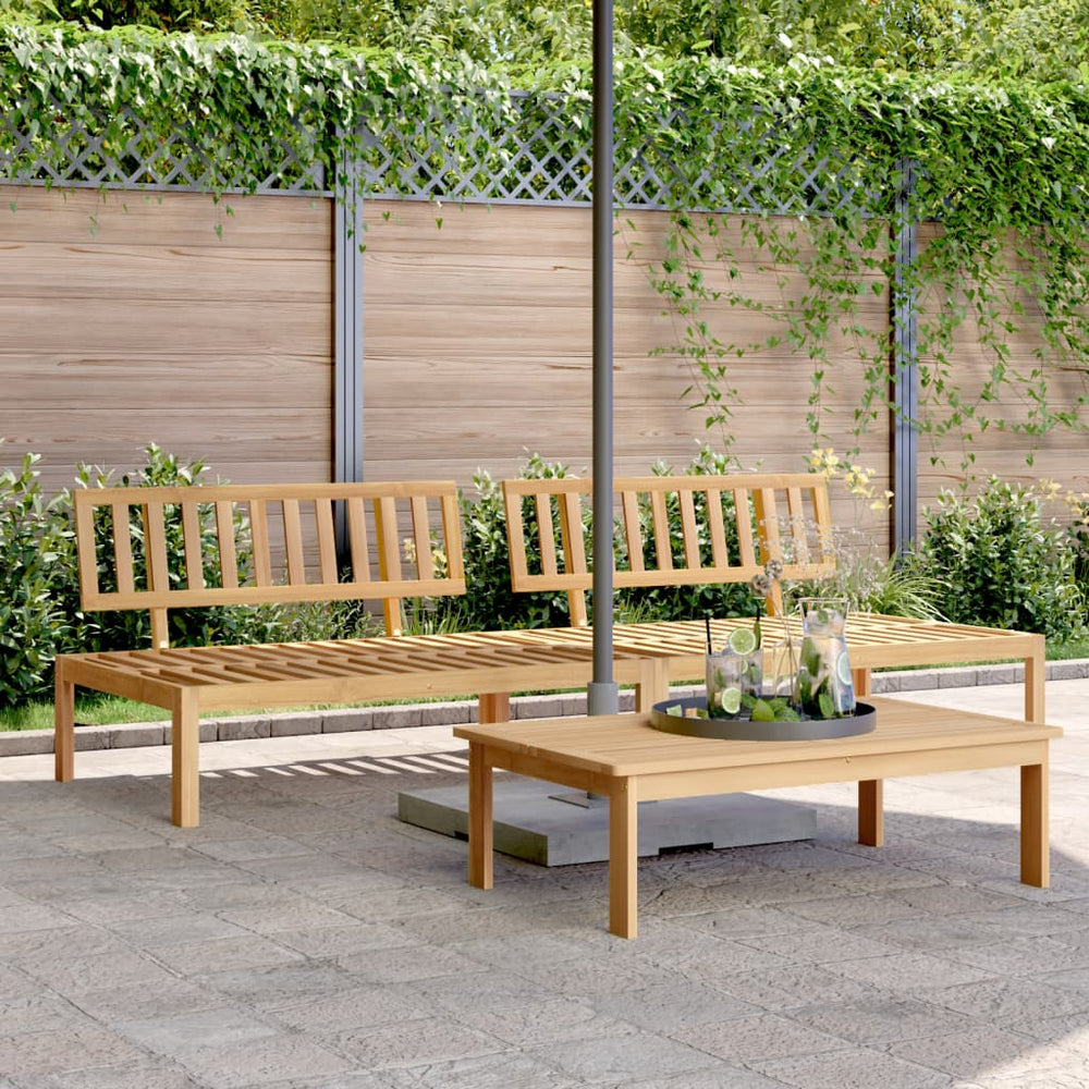 Garten Mittelsofas aus Paletten Akazie 2er Set