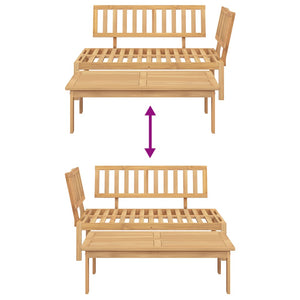 2-tlg. Paletten Garten-Sofagarnitur Akazie