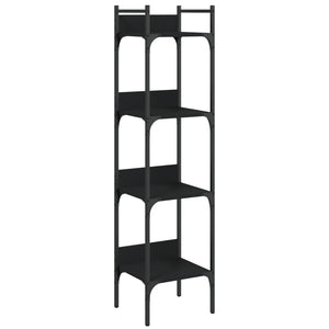 Schwarzes Bücherregal mit 4 Böden
