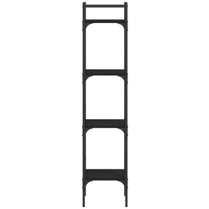 Schwarzes Bücherregal mit 4 Böden