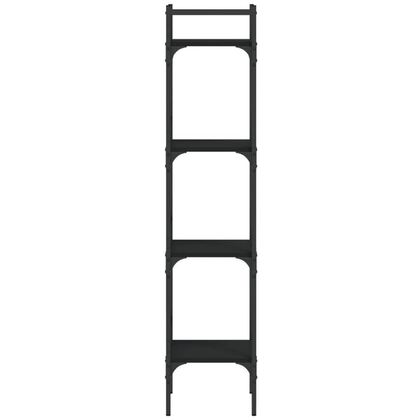 Schwarzes Bücherregal mit 4 Böden