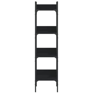 Schwarzes Bücherregal mit 4 Böden