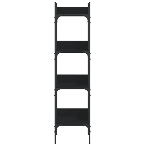 Schwarzes Bücherregal mit 4 Böden