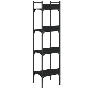 Schwarzes Bücherregal mit 4 Böden