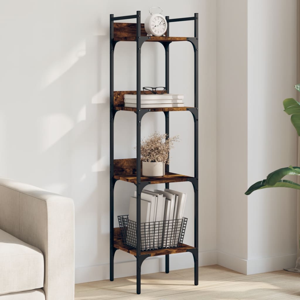 Bücherregal Räuchereiche mit 4 Böden