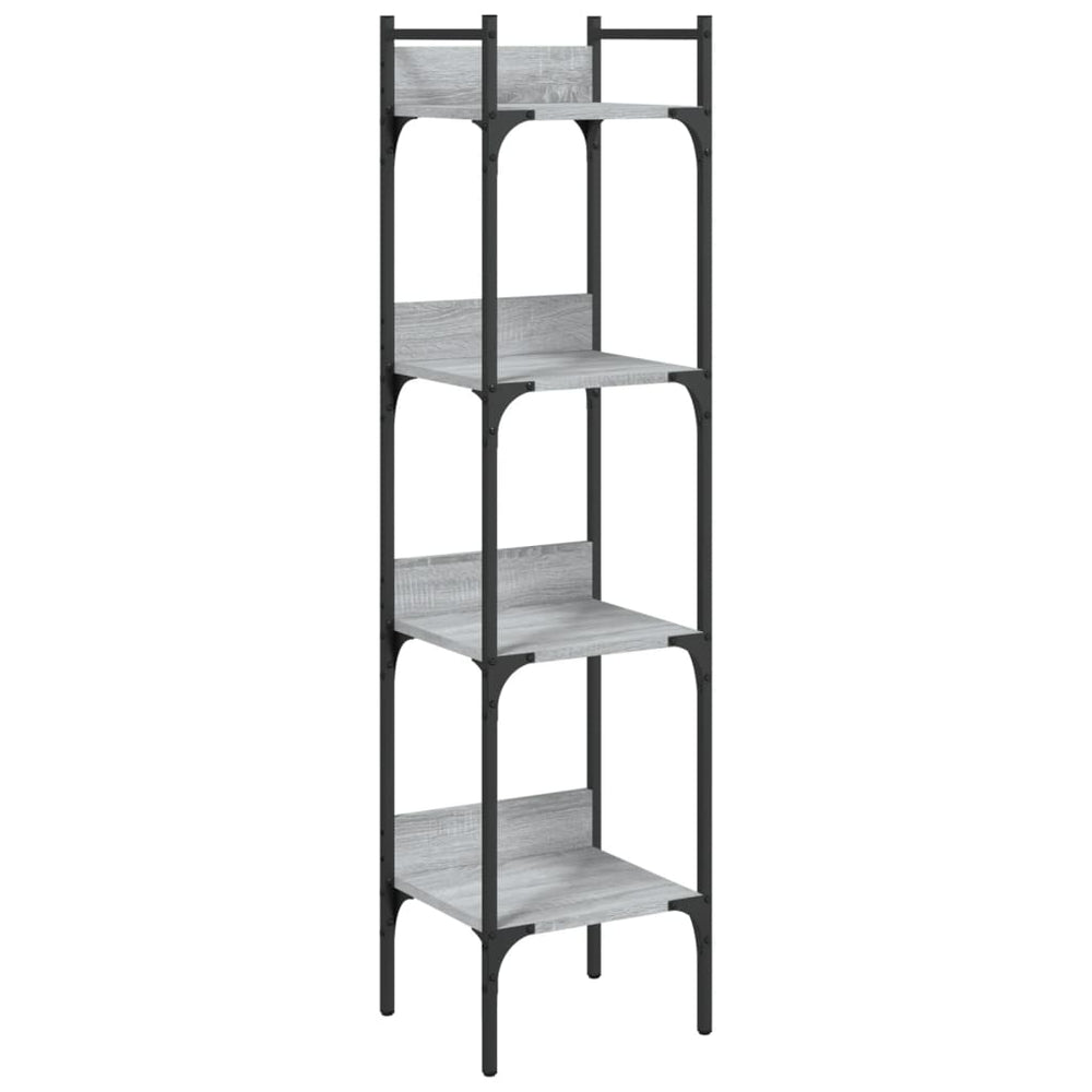 vidaXL Étagère à livres 4 niveaux gris Sonoma 35x30x138,5 cm Bois d'ingénierie
