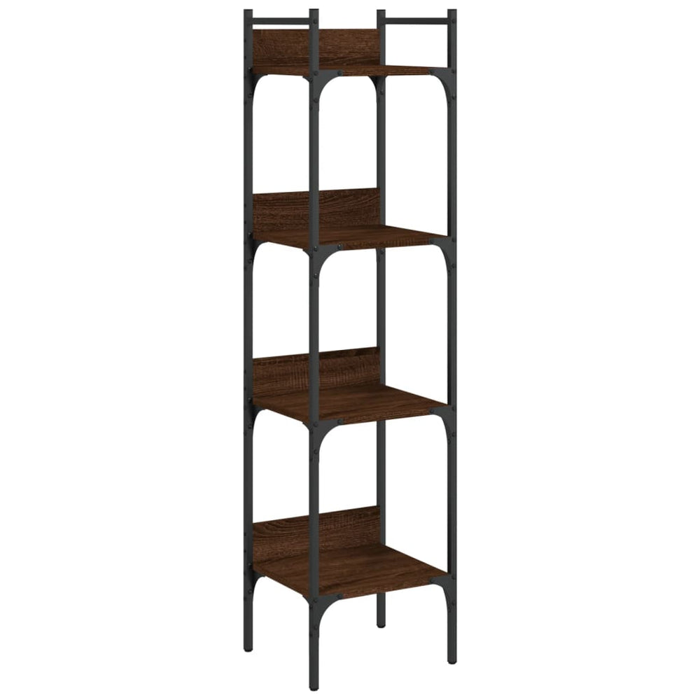 vidaXL Bibliothèque 4 étagères Marron aspect chêne 35x30x138,5 cm