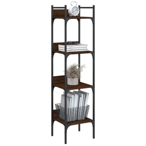 Bücherregal Braun Eichenoptik, 4 Böden