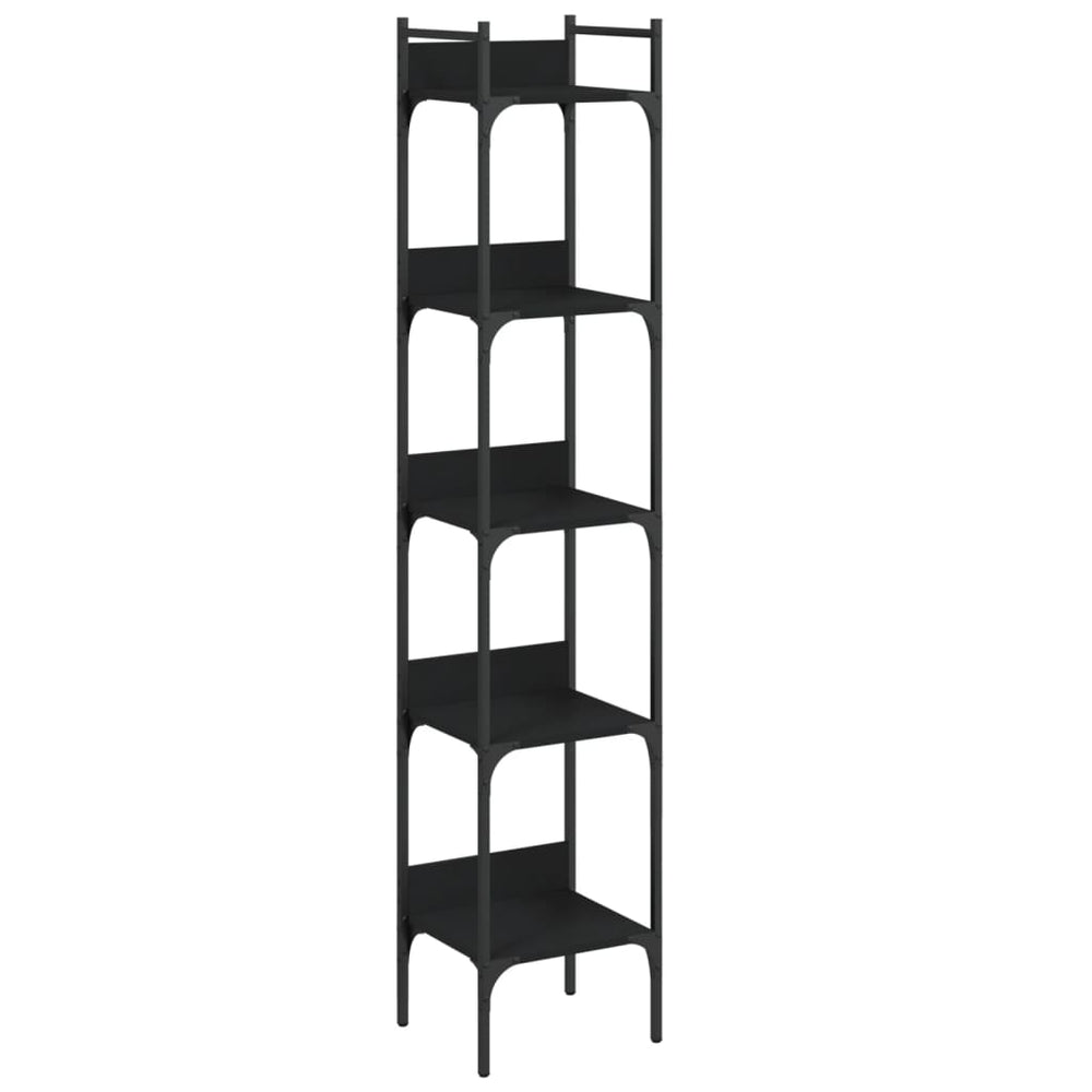 vidaXL Étagère 5 Niveaux Noir 35x30x174 cm Bois d'ingénierie