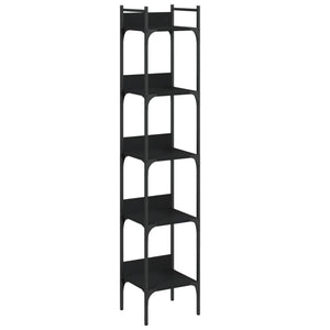 Bücherregal Schwarz 5 Böden 174 cm Hoch