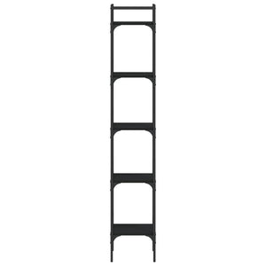 Bücherregal Schwarz 5 Böden 174 cm Hoch