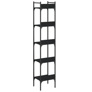 Bücherregal Schwarz 5 Böden 174 cm Hoch