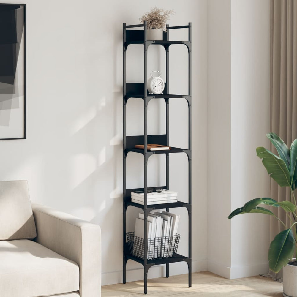 vidaXL Étagère 5 Niveaux Noir 35x30x174 cm Bois d'ingénierie
