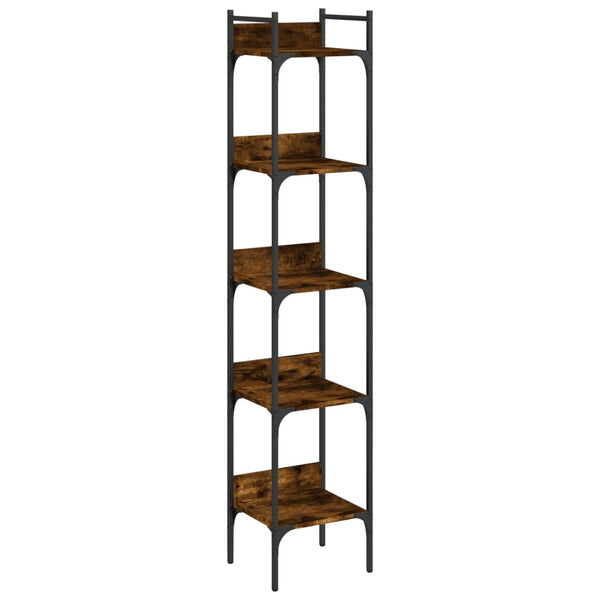 Bücherregal Räuchereiche, 5 Böden, 174 cm hoch