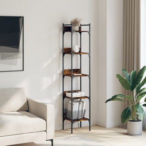 Bücherregal Räuchereiche, 5 Böden, 174 cm hoch