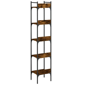 Bücherregal Räuchereiche, 5 Böden, 174 cm hoch