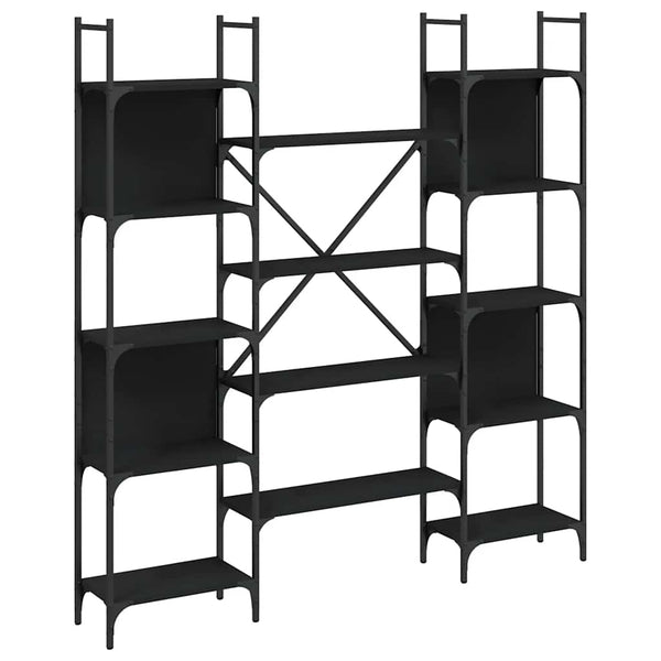 Schwarzes Bücherregal 155,5 cm