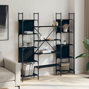 Schwarzes Bücherregal 155,5 cm