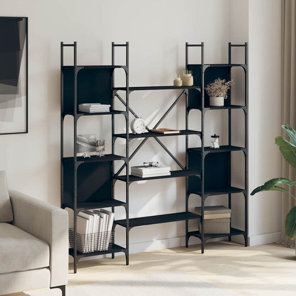 Schwarzes Bücherregal 155,5 cm