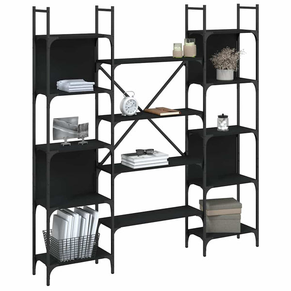 Schwarzes Bücherregal 155,5 cm