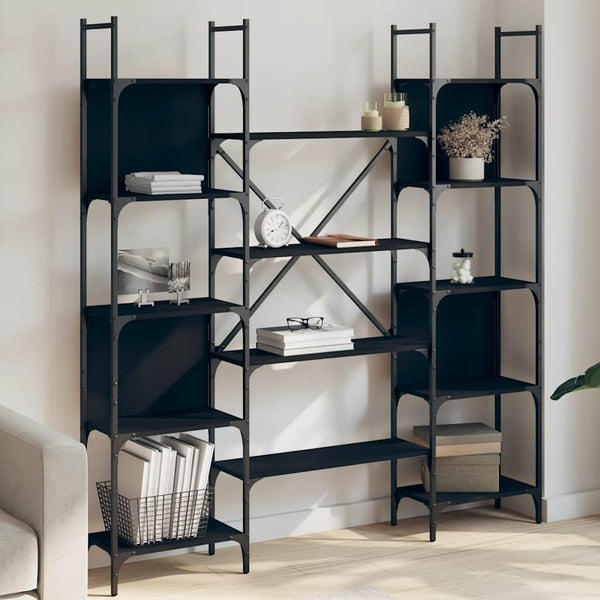 Schwarzes Bücherregal 155,5 cm