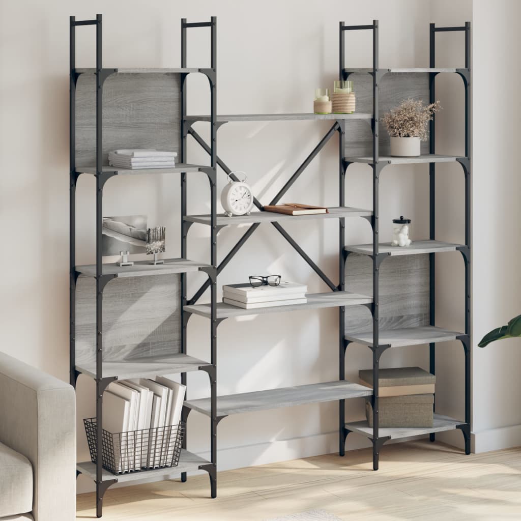 Bücherregal Grau Sonoma 155,5 cm