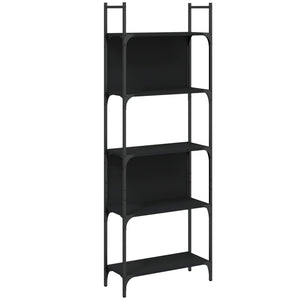 Bücherregal Schwarz mit 5 Böden