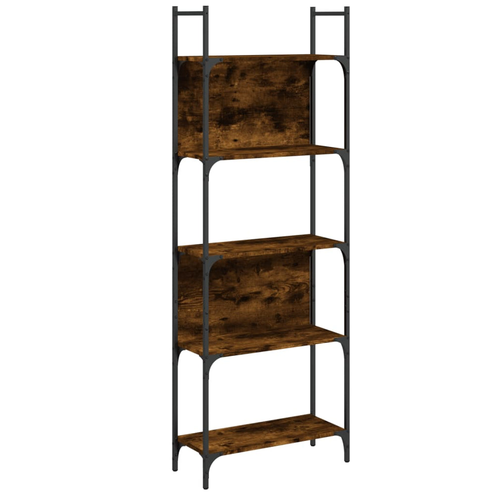 vidaXL Étagère à 5 niveaux chêne fumé 60,5x24x166,5 cm aggloméré