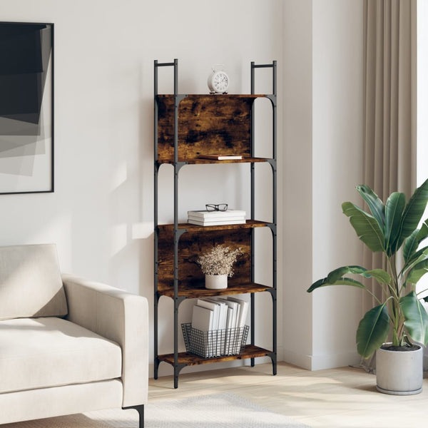 Bücherregal Räuchereiche, 5 Böden