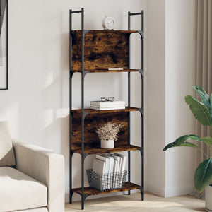 Bücherregal Räuchereiche, 5 Böden