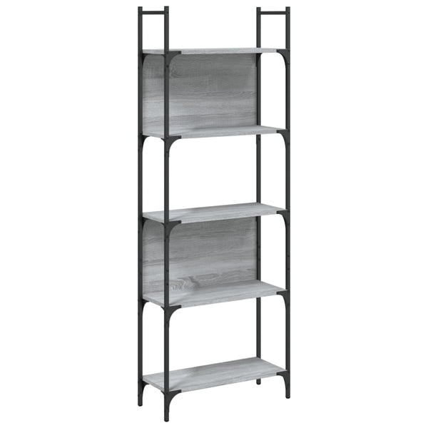 Bücherregal Grau Sonoma, 5 Böden