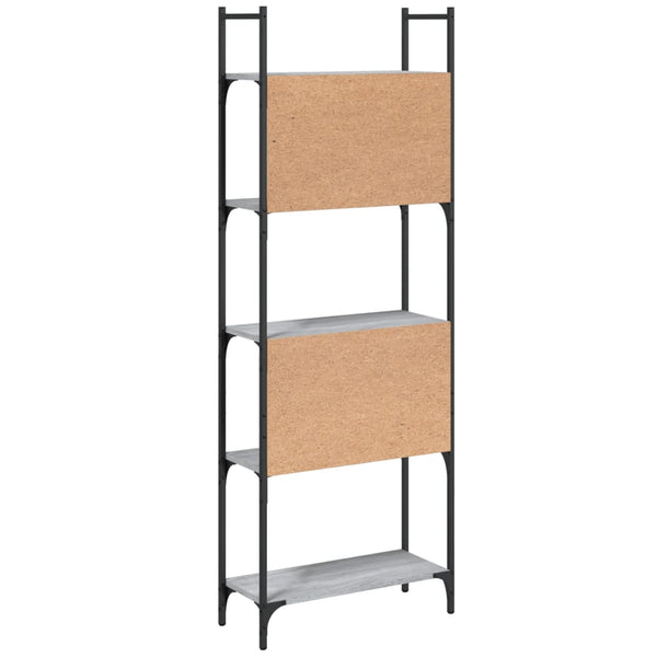 Bücherregal Grau Sonoma, 5 Böden