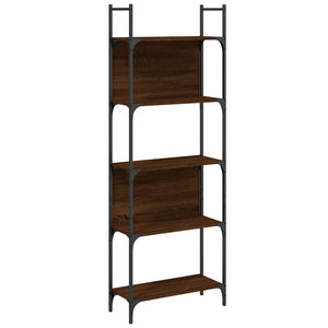 Bücherregal Braun Eichen-Optik, 5 Böden