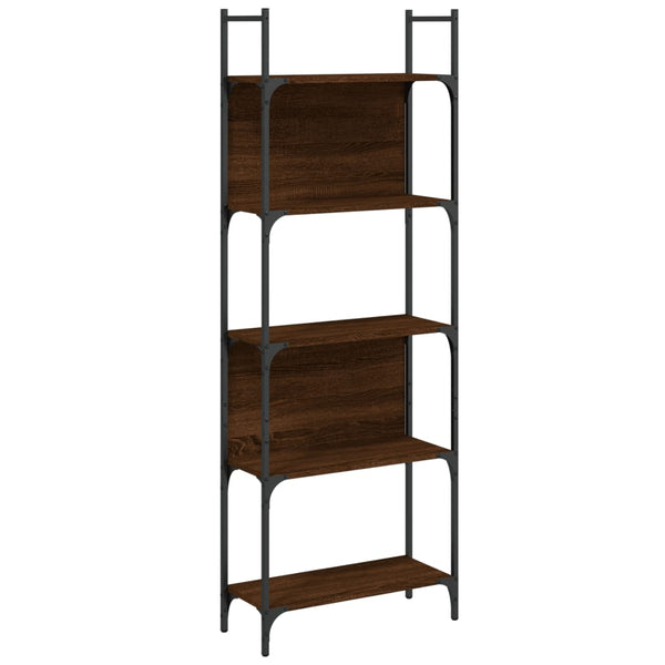Bücherregal Braun Eichen-Optik, 5 Böden