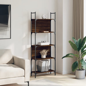 Bücherregal Braun Eichen-Optik, 5 Böden