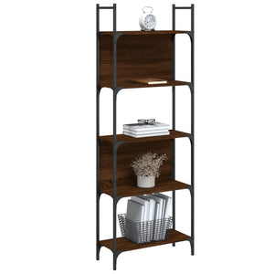 Bücherregal Braun Eichen-Optik, 5 Böden
